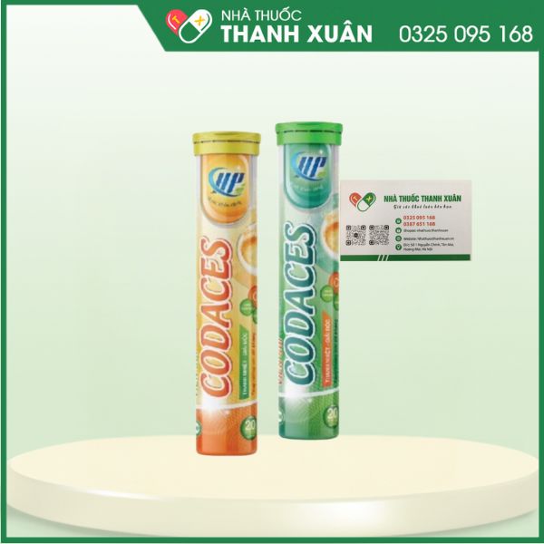 Viên sủi CODACES - Hỗ trợ tăng cường sức đề kháng và bổ sung vitamin C cho cơ thể